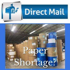 Direct mail paper shortage